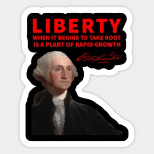 George Washington on Liberty Sticker